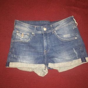 Regular Waist Denim Shorts